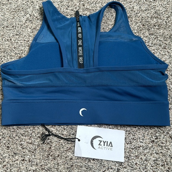 ZYIA active navy blue all star bra size medium new - Picture 2 of 4